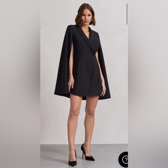 NWT RAQUEL TUX CAPE DRESS BY ADELYN RAE - Picture 1 of 10